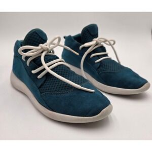 Call It Spring Teal Suede Mesh Lace Up Sneakers Shoes Women US 6.5 EUR 37